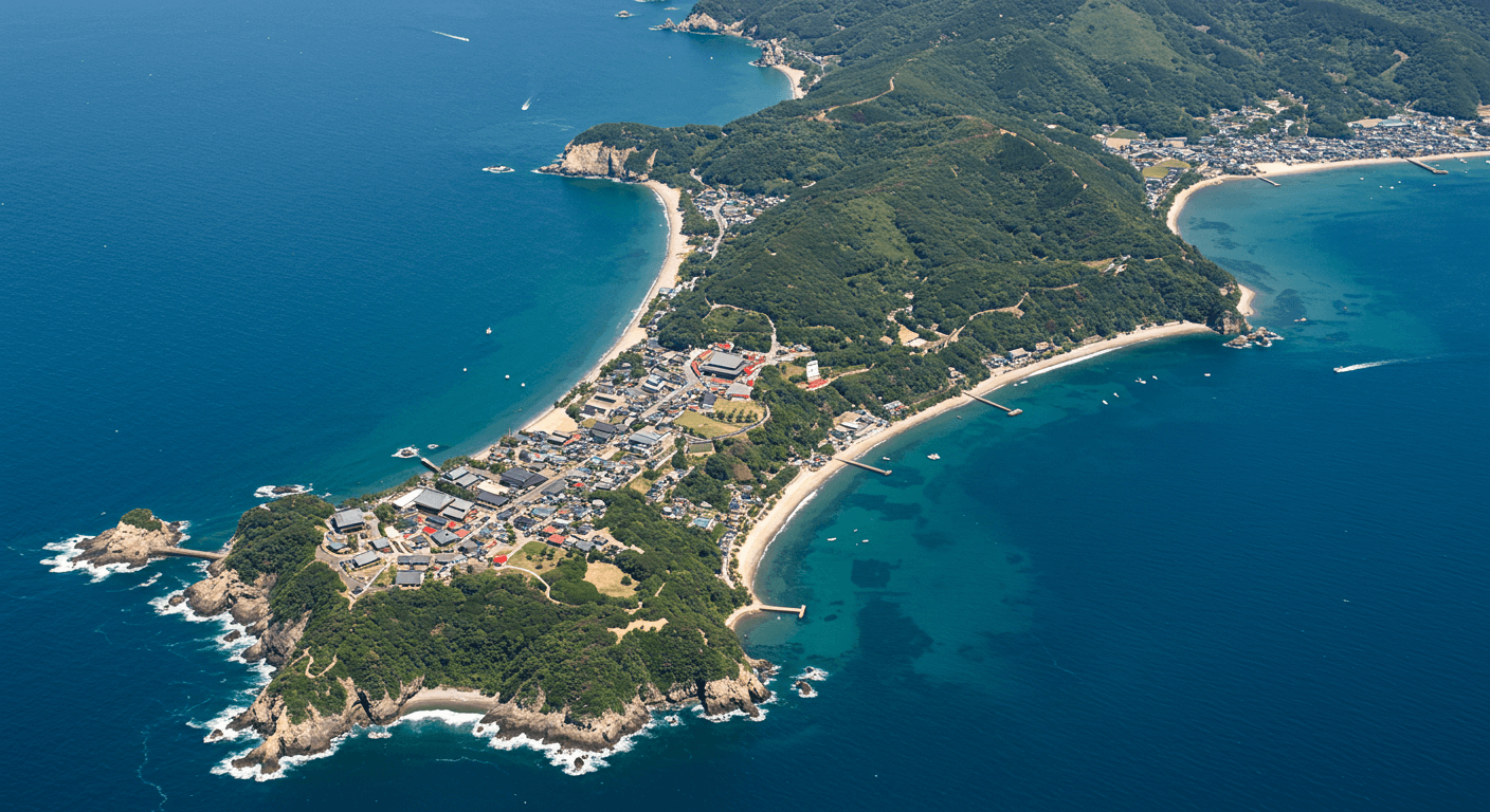 島根半島の美しい海岸線と入り江